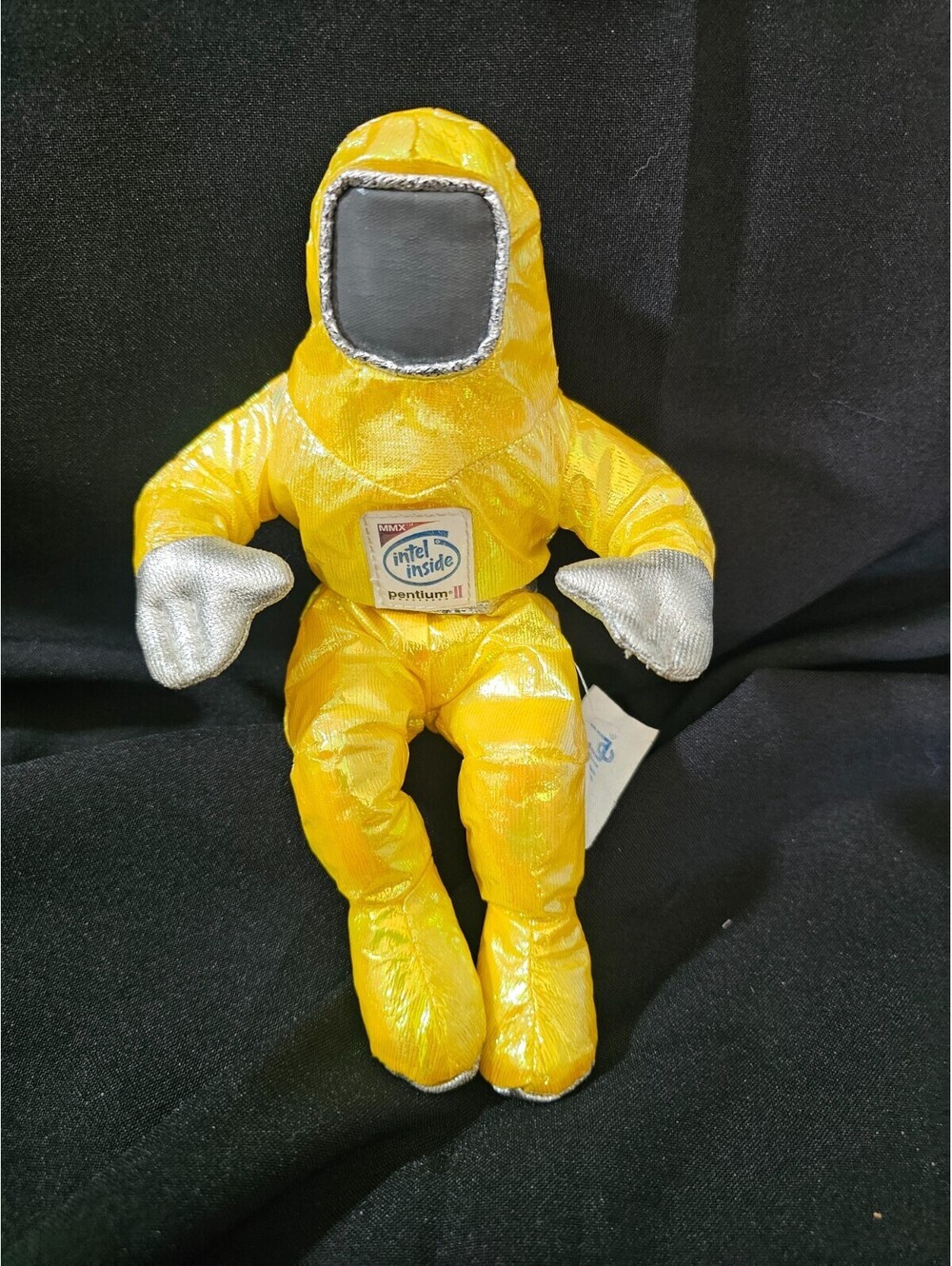 Vintage 1997 Intel Inside Pentium II Toy Metallic Yellow Astronaut Bunny People